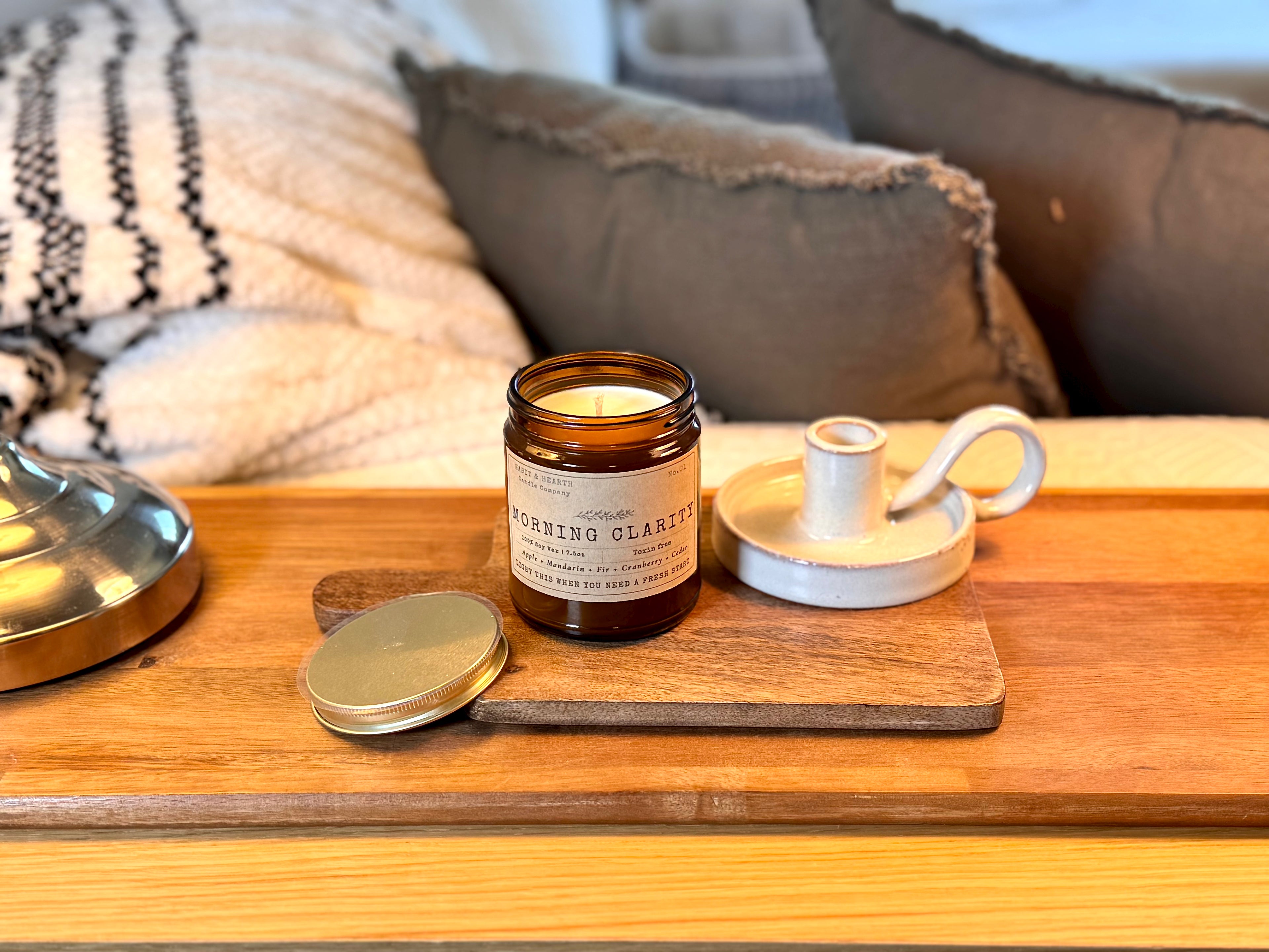 Morning Clarity (Amber Jar) - Apple + Mandarin + Fir + Cranberry + Cedar