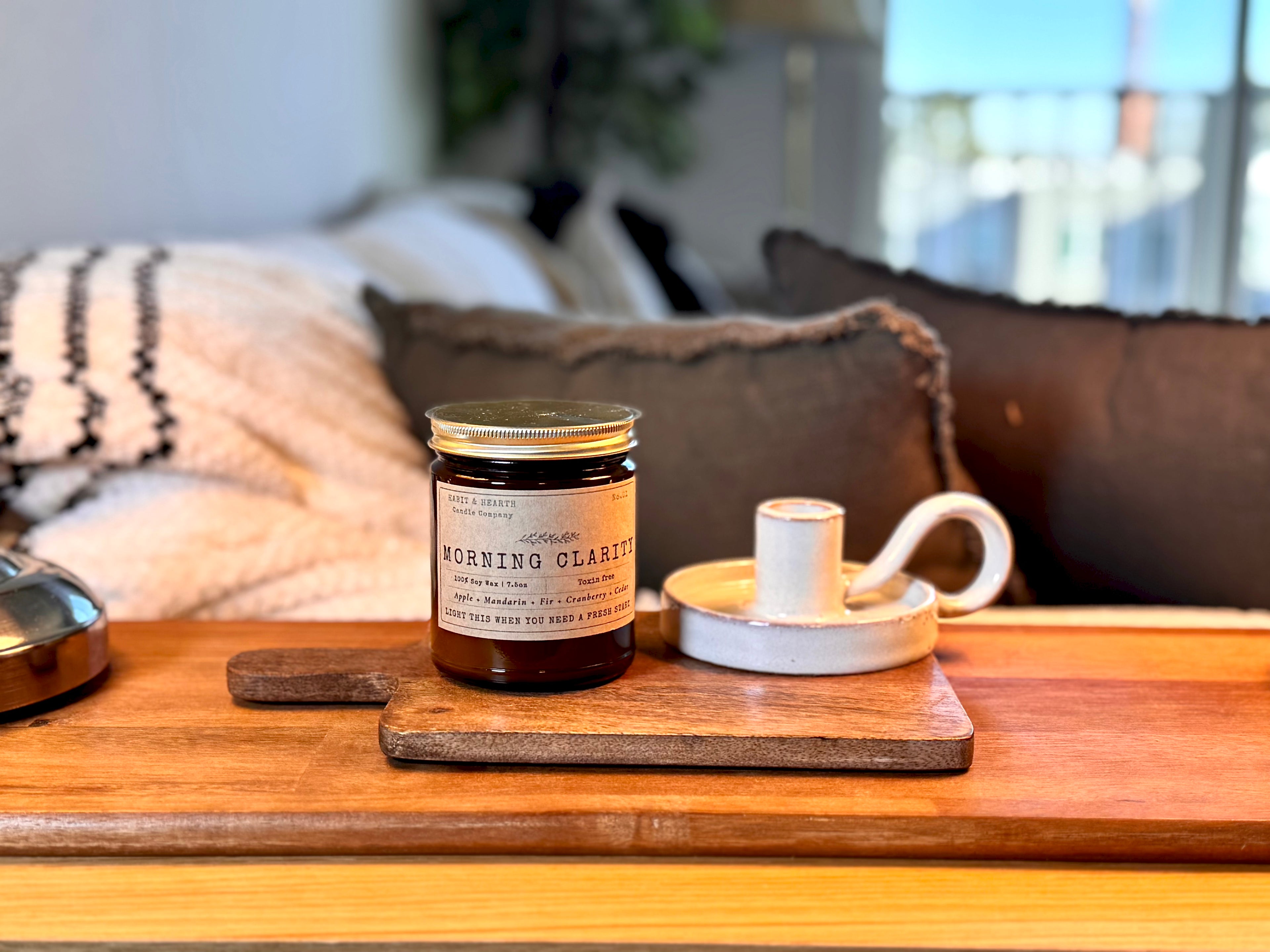 Morning Clarity (Amber Jar) - Apple + Mandarin + Fir + Cranberry + Cedar