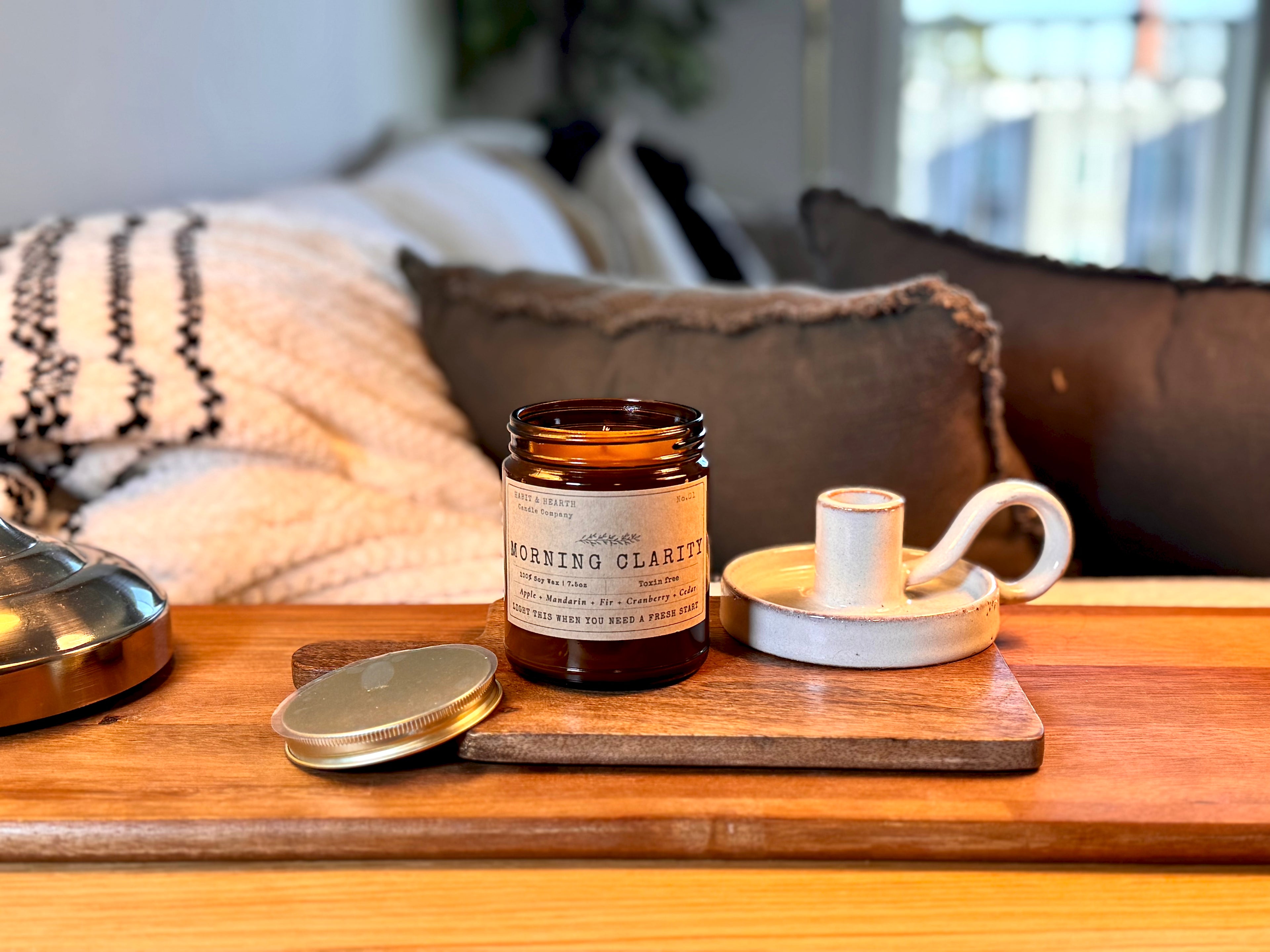 Morning Clarity (Amber Jar) - Apple + Mandarin + Fir + Cranberry + Cedar