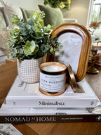 Slow Morning (Copper Tin) 7.5oz Cotton Blossom + Linen + Sandalwood + Powder