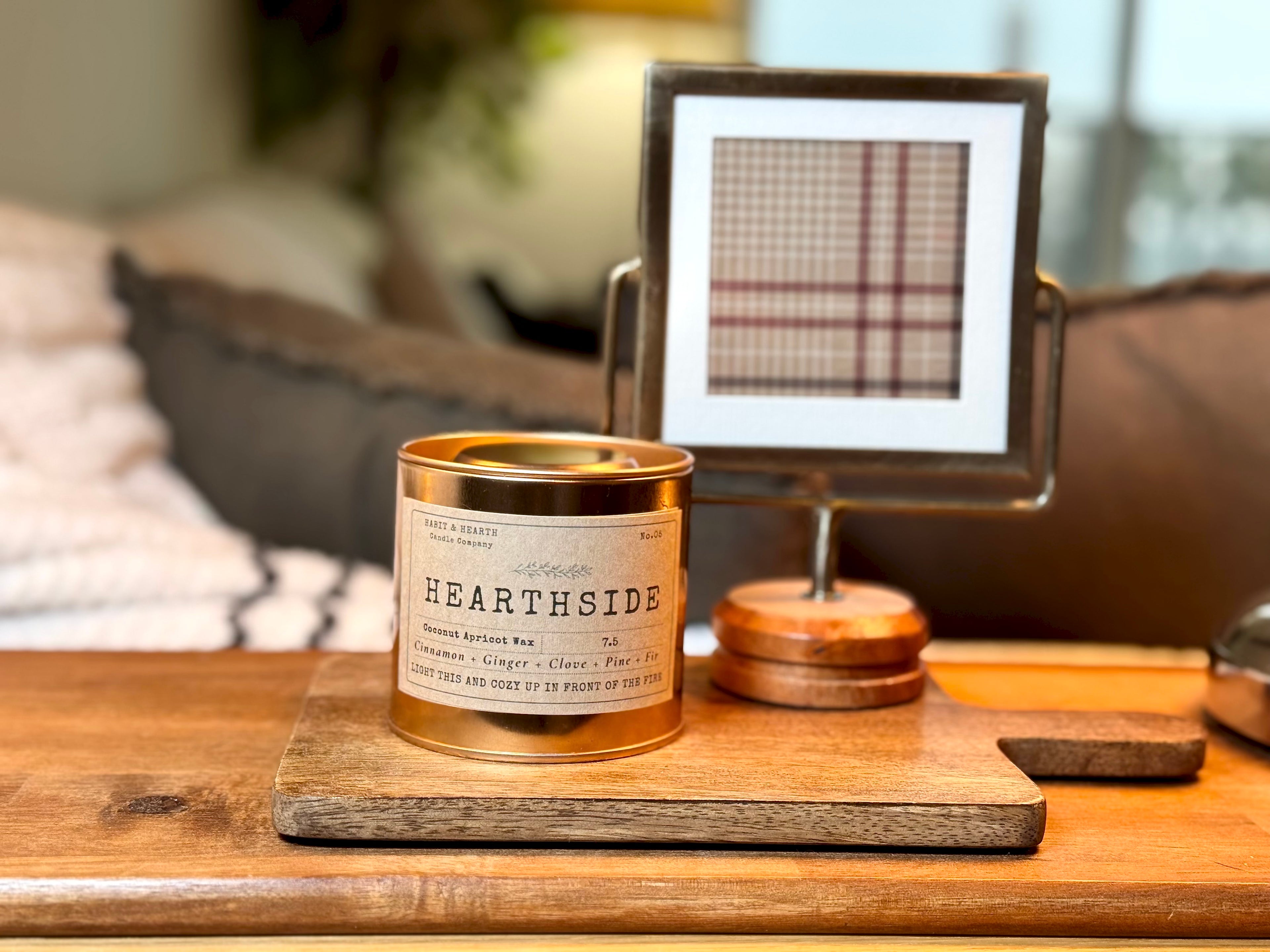 Hearthside (Copper Tin) 7.5oz Cinnamon + Ginger + Clove + Pine + Fir