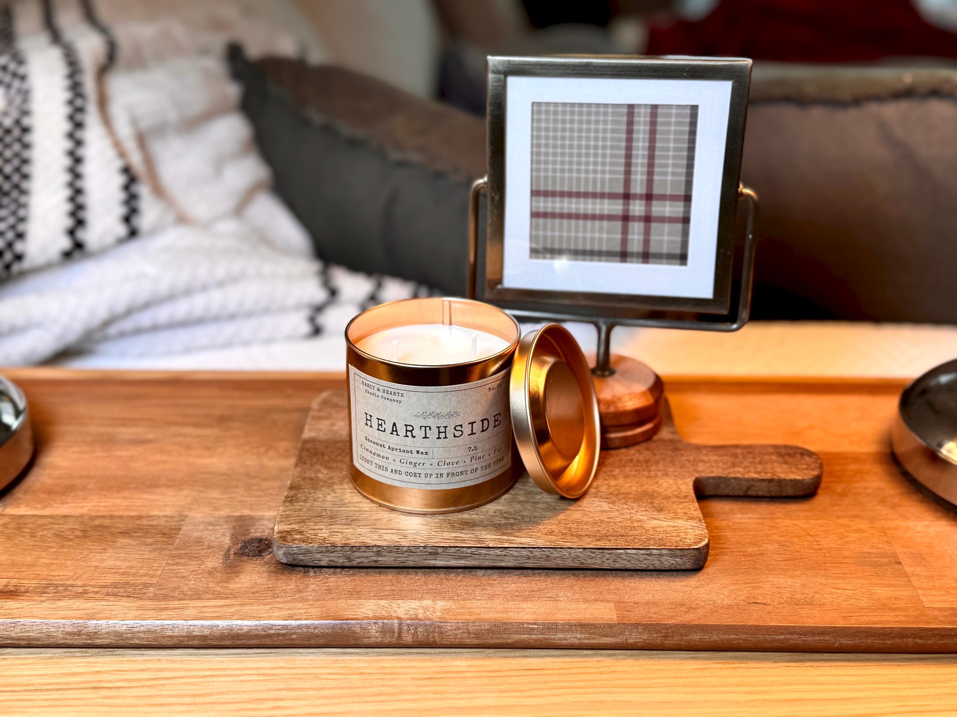 Hearthside (Copper Tin) 7.5oz Cinnamon + Ginger + Clove + Pine + Fir