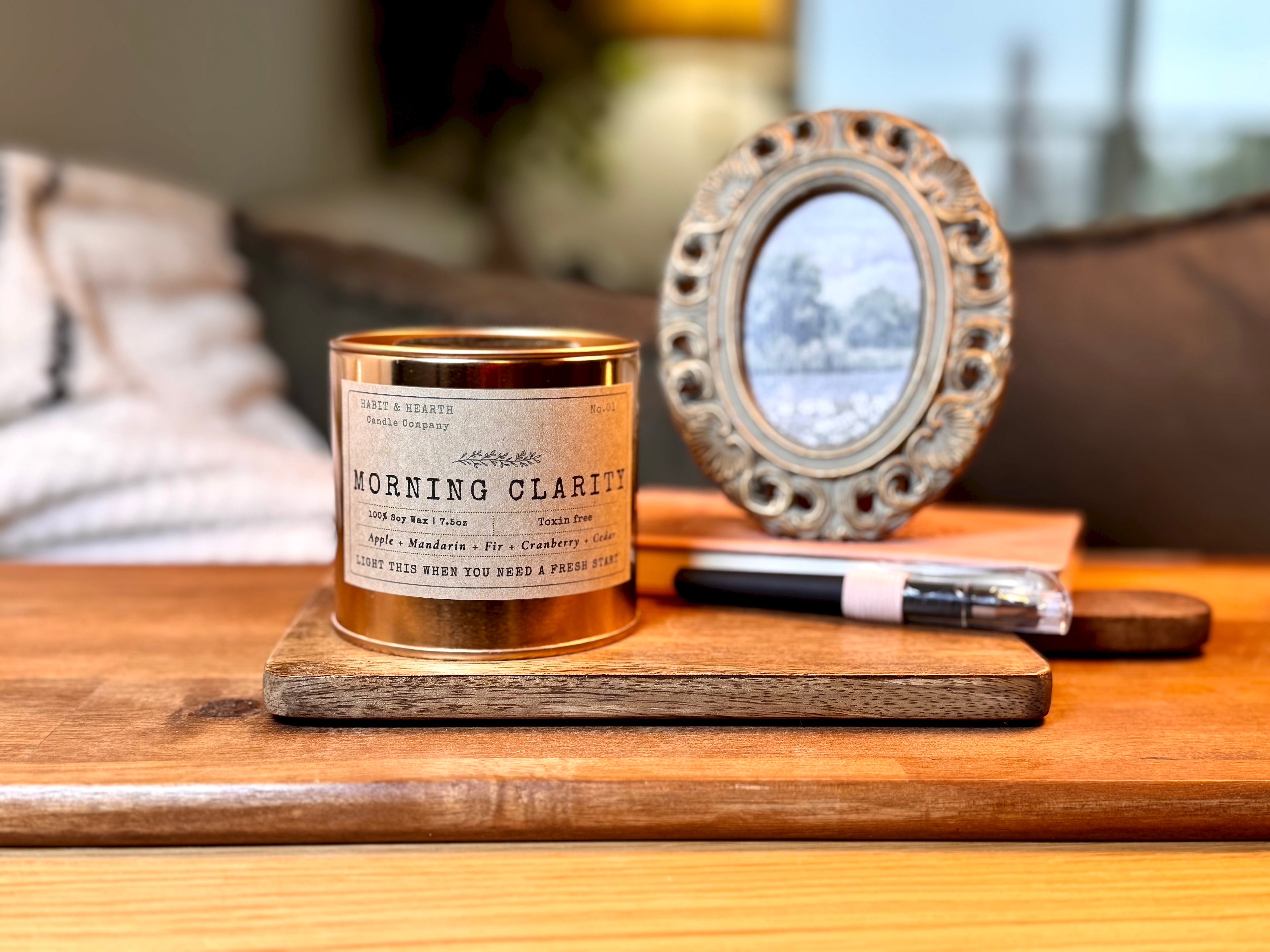 Morning Clarity (Copper Tin) - 7.5oz - Apple + Mandarin + Fir + Cranberry + Cedar