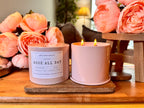 Rosé All Day (Pink Tin) 12.0oz Green Leaves + Rose + Carnation + Powder
